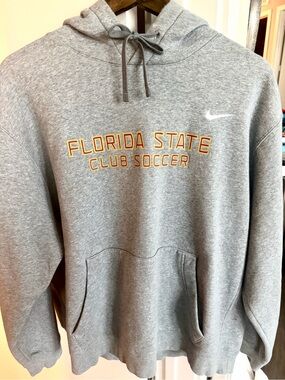 Nike XXL Gray Florida State Club Soccer Pullover Hoodie